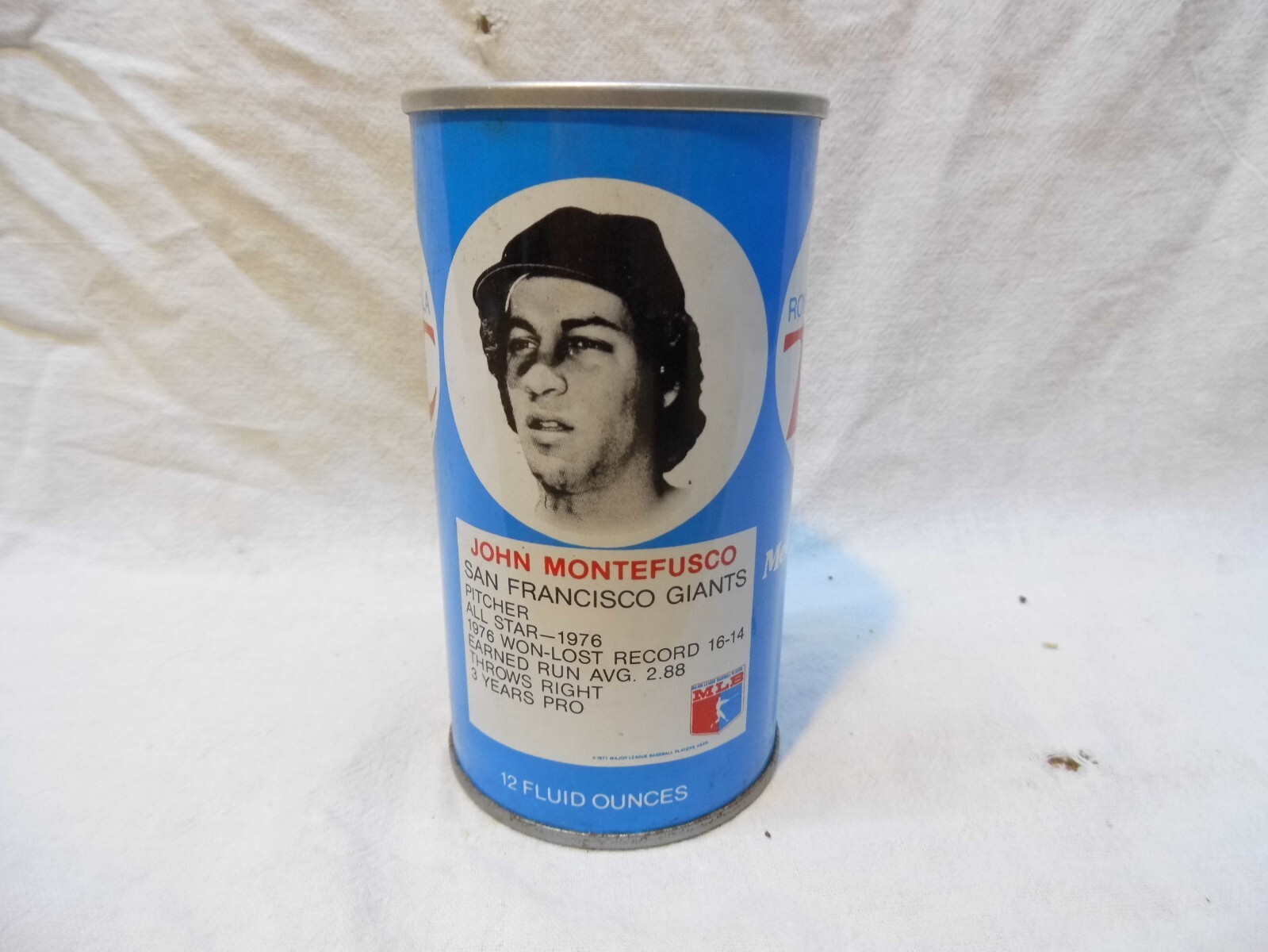 ROYAL CROWN RC COLA BASEBALL SAN FRANCISCO GIANTS JOHN MONTEFUSCO SODA CAN~#39