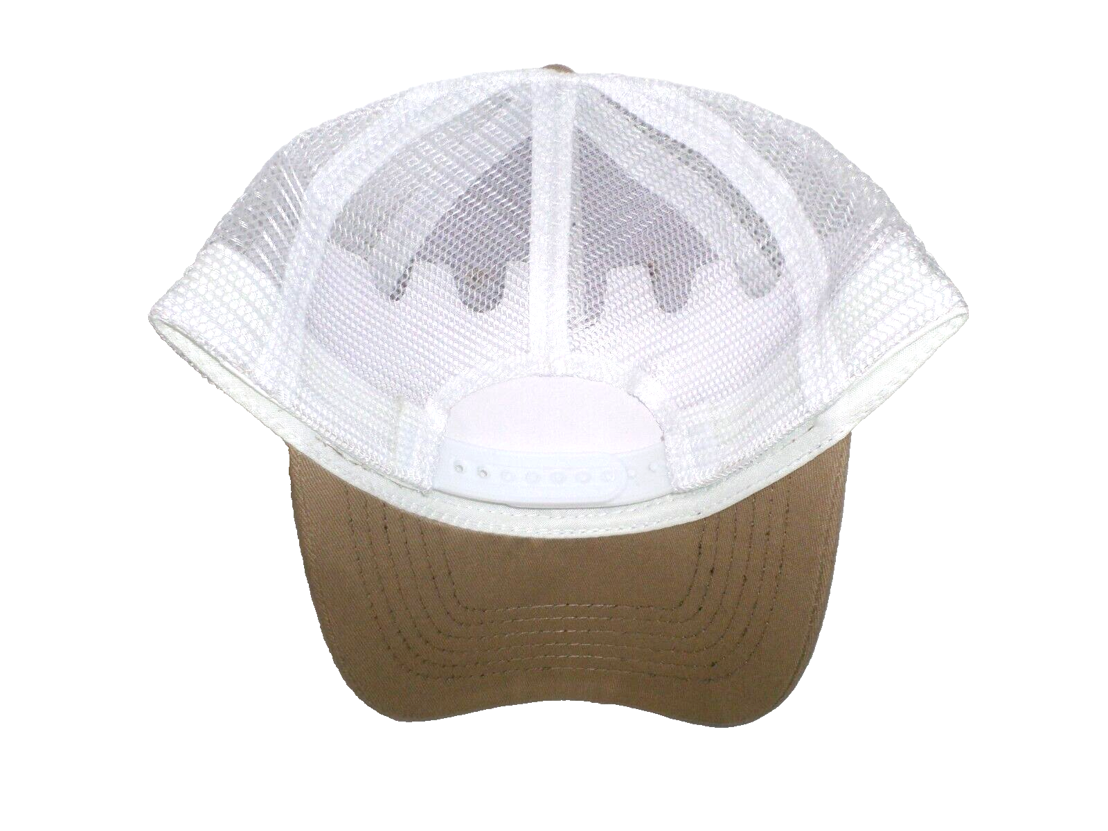 Vortex Optics Snapback Hat Beige with White Mesh Embroidered Logo