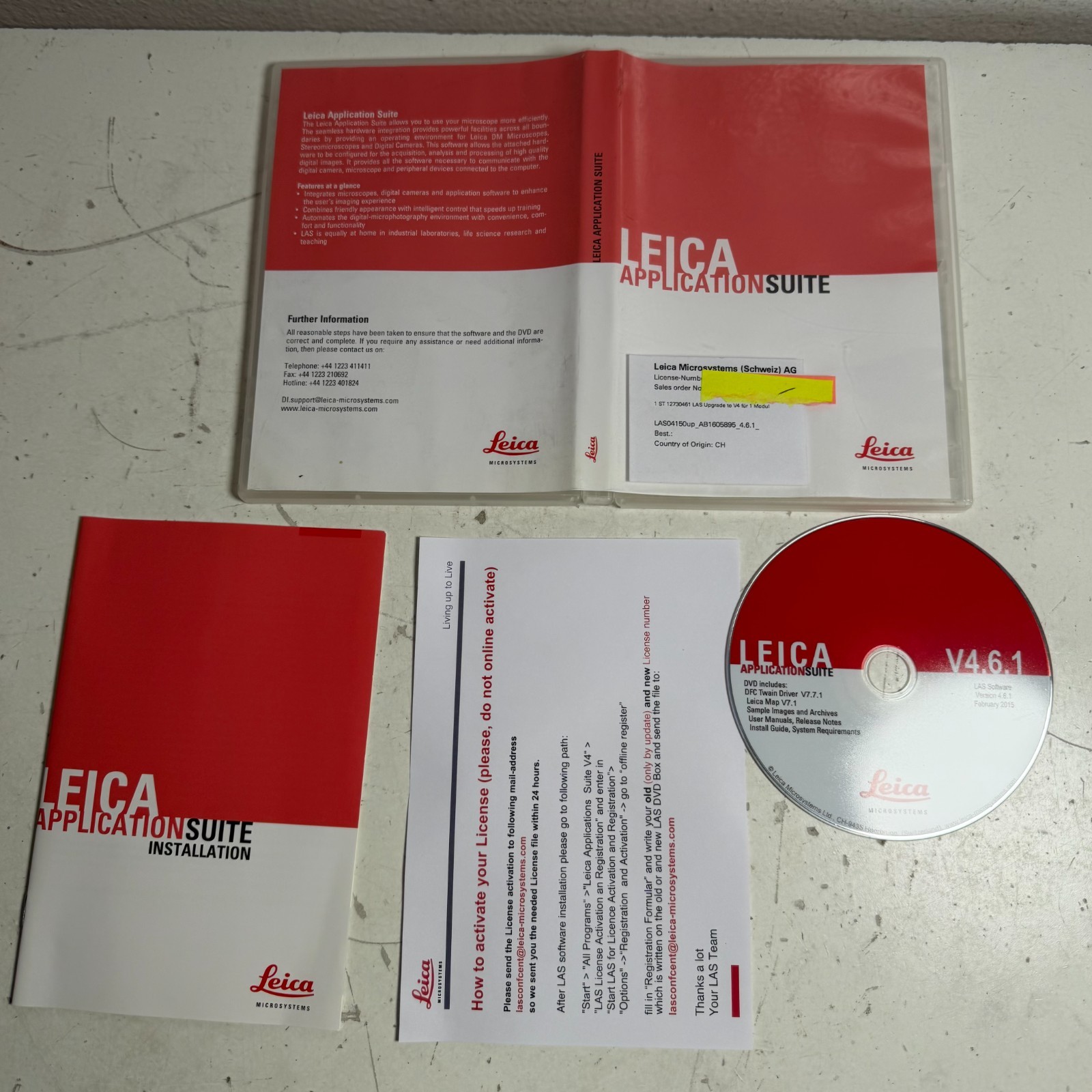 Leica Application Suite Software (DVD) V4.6.1 Microscopy Imaging Software
