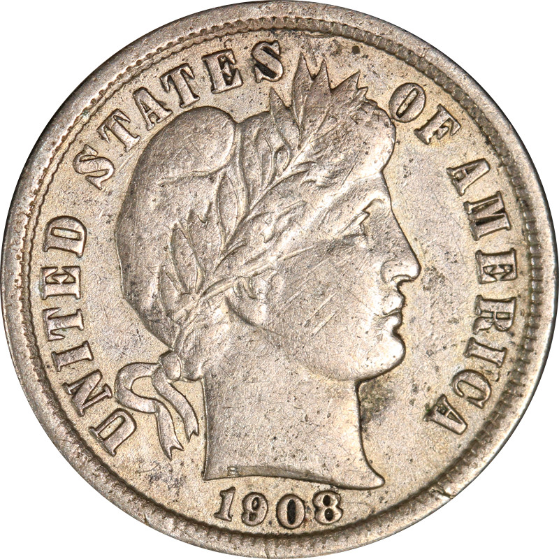 1908-P Barber Dime
