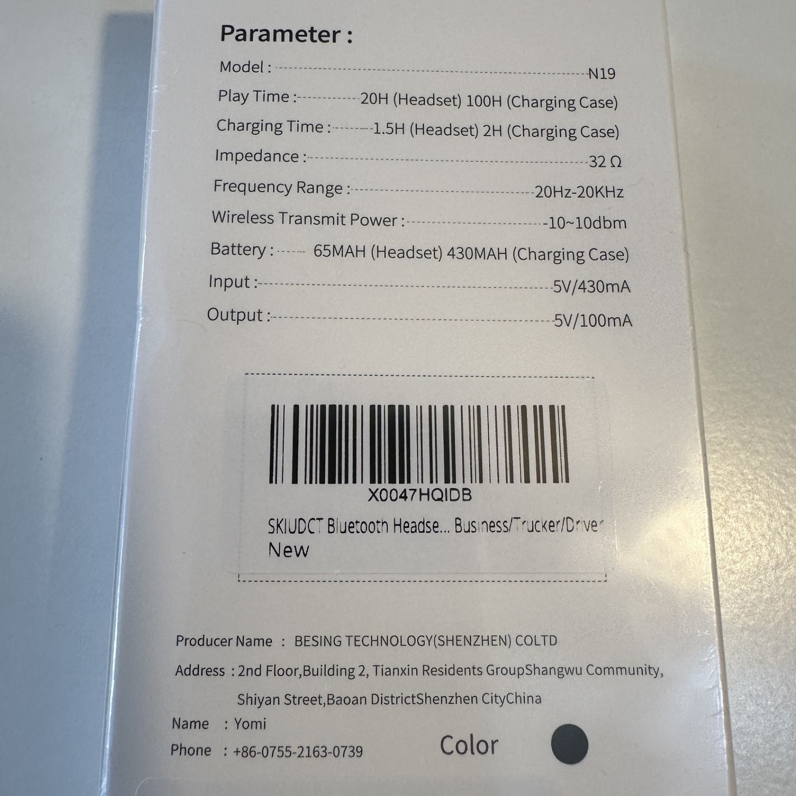 Earbud wireless headset (see pictures and description)