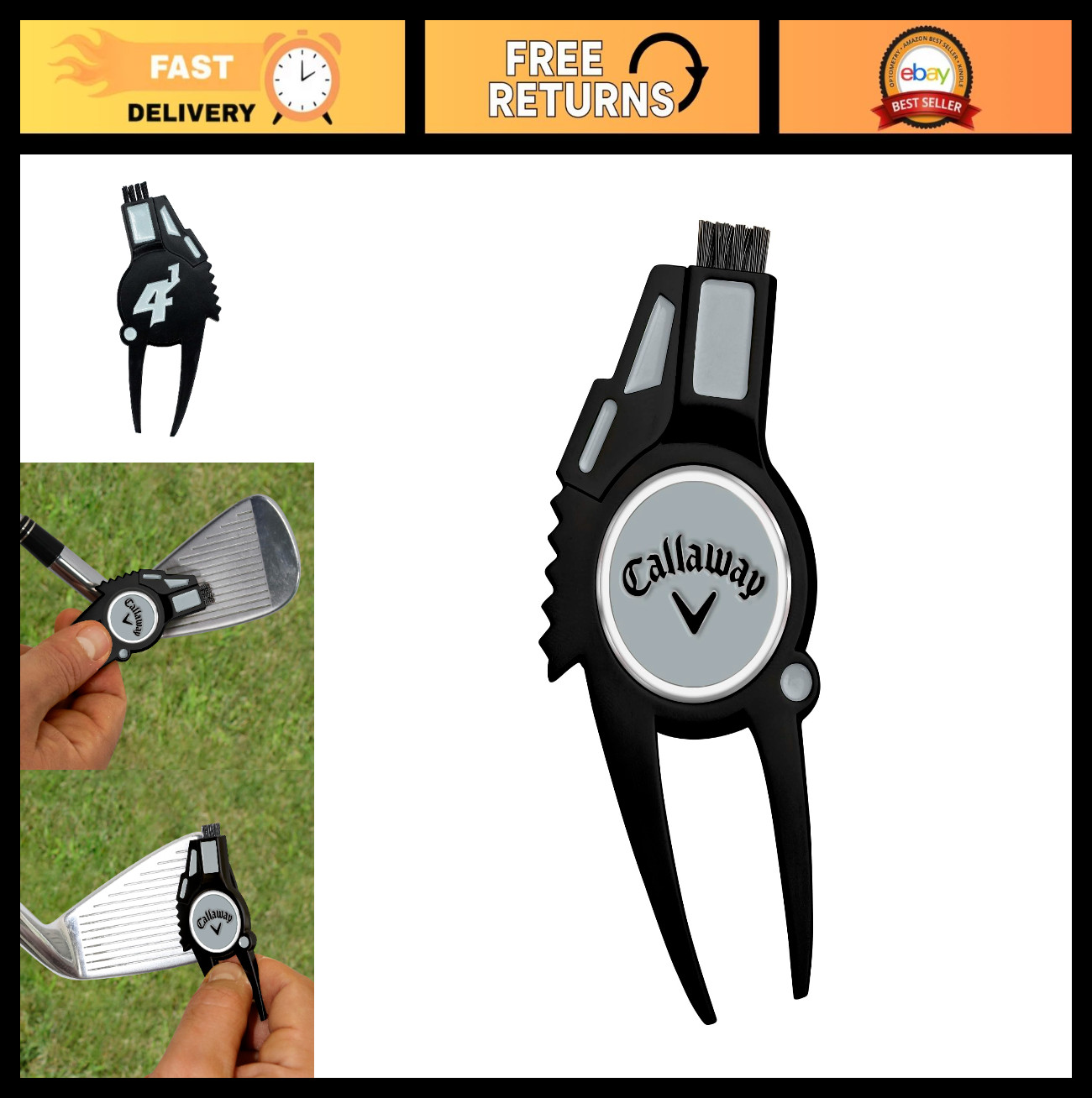 4-in-1 Golf Divot Repair Tool, Ball Marker & Bottle Opener - Essential Golf Acce
