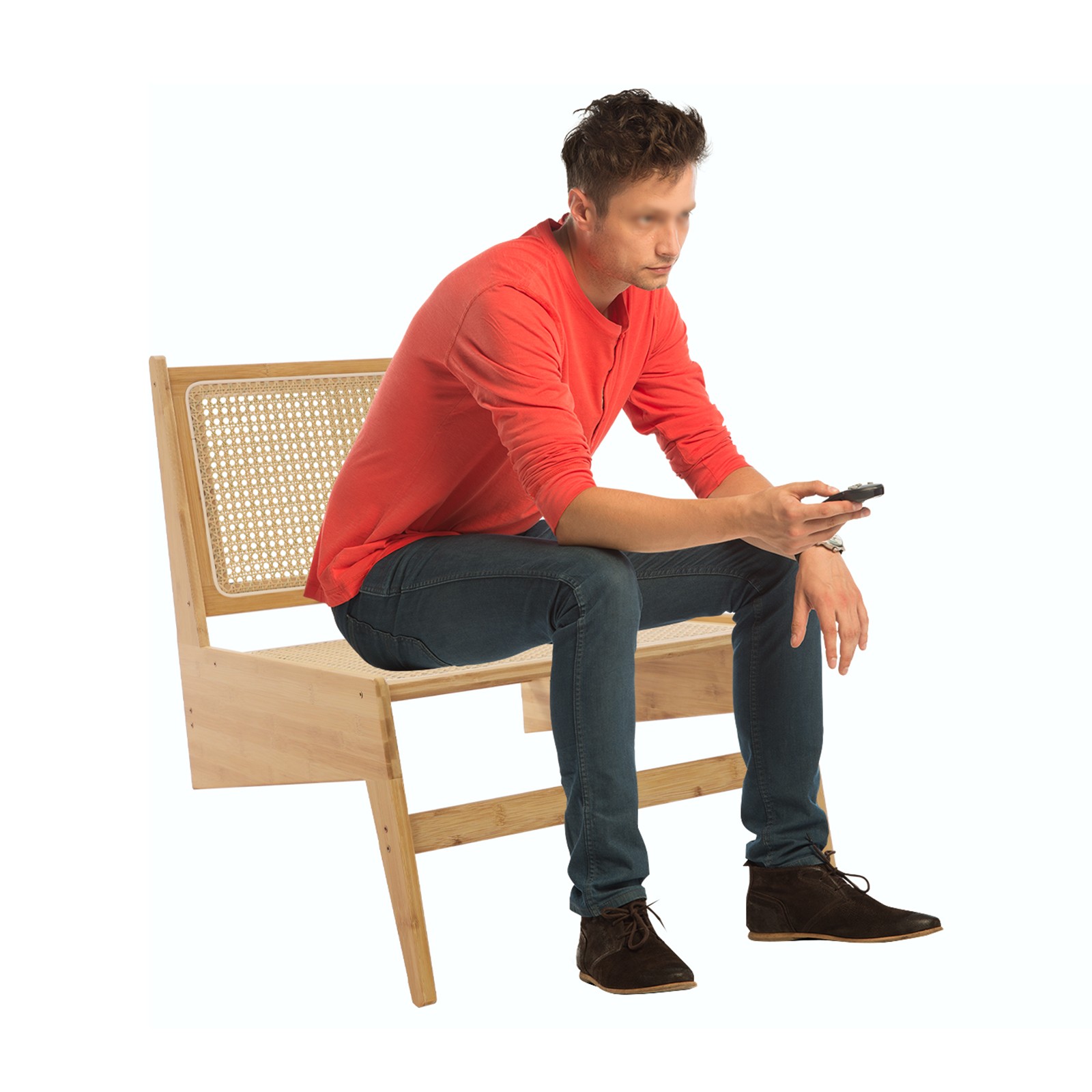Home Bamboo Chair, Accent Chair, Comfy Bamboo Chairs, 53x64x58cm, Wood Color