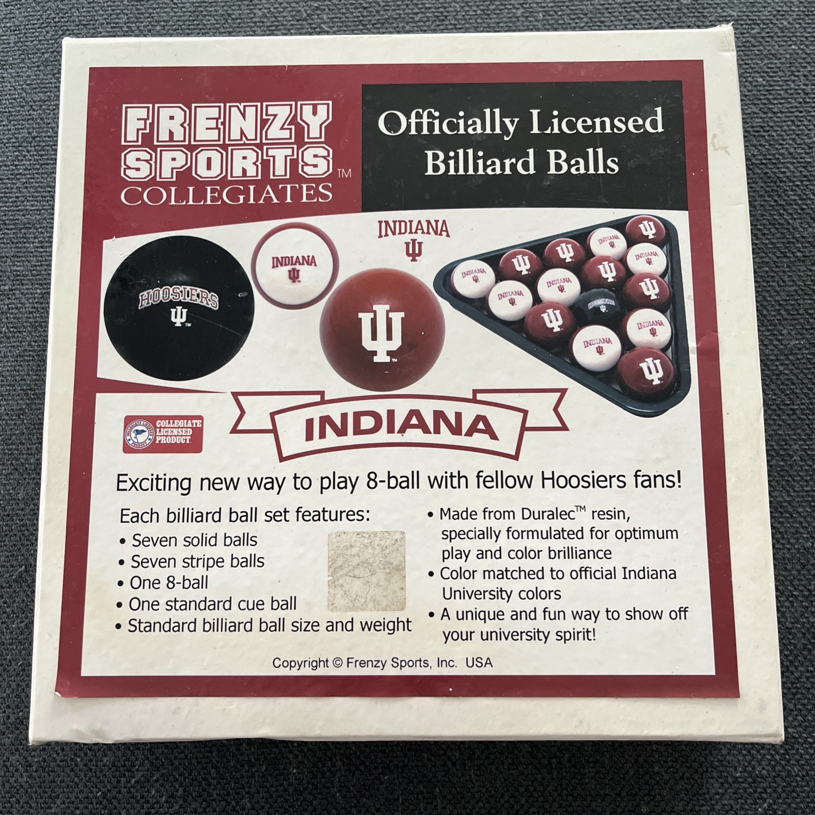 Frenzy Sports Indiana Hoosiers Officially Licensed Billiard Pool Table Balls