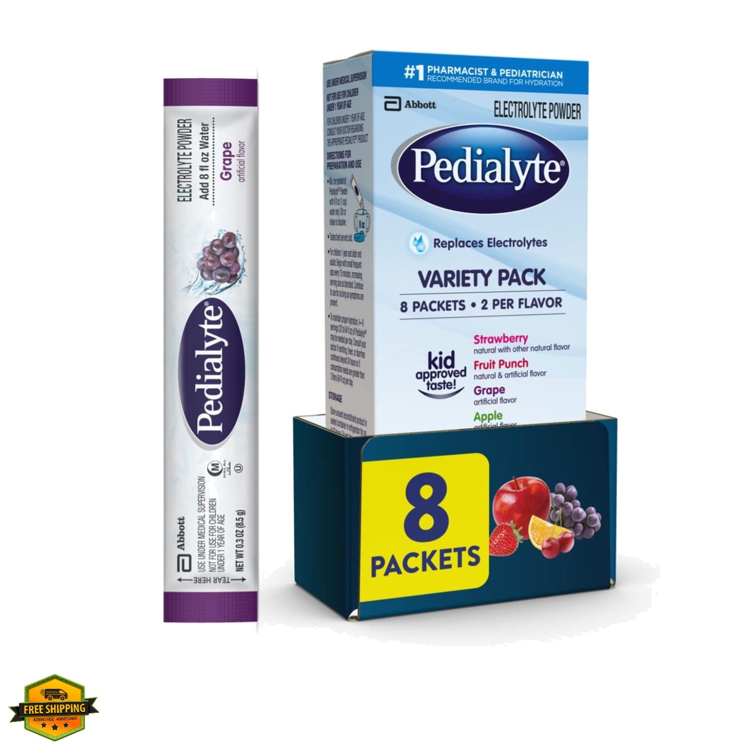 Electrolyte Powder | Hydration Drink for Kids & Adults | Variety Pack: Grape,...