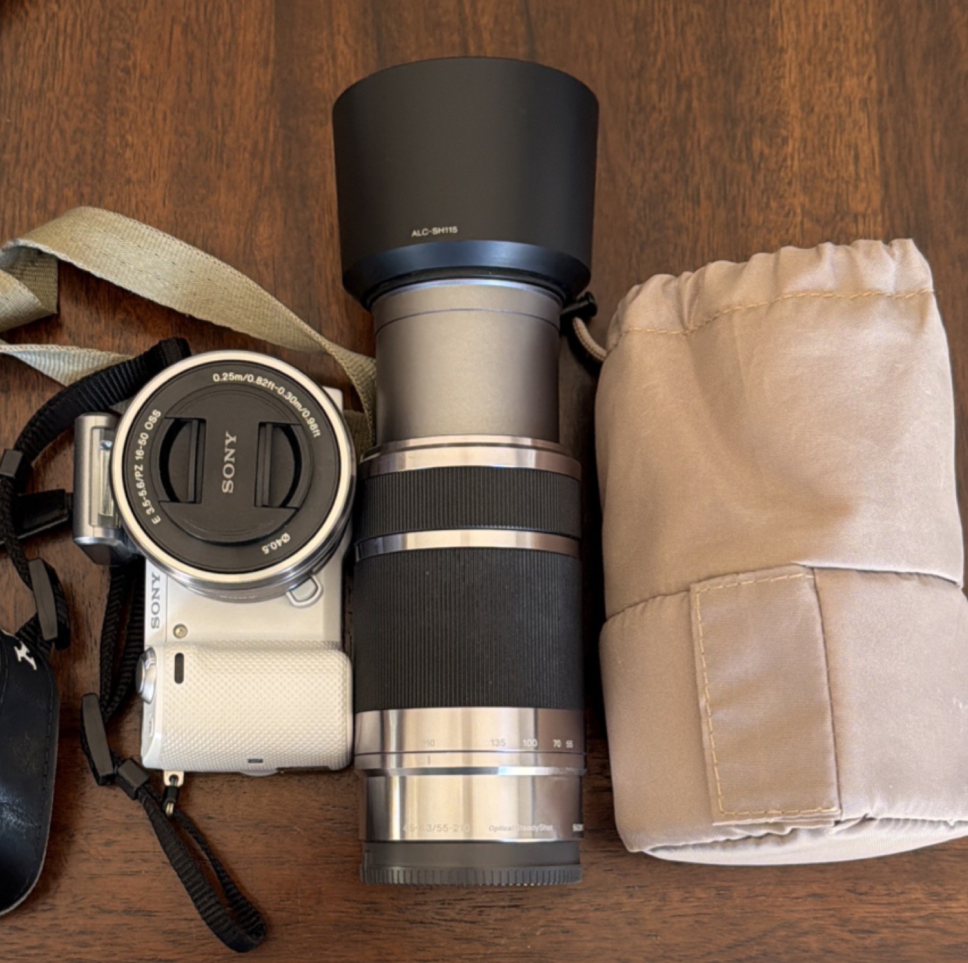 Sony NEX-5T Camera Bundle with SELP1650 & SEL55210 Lenses, Bag, Accessories