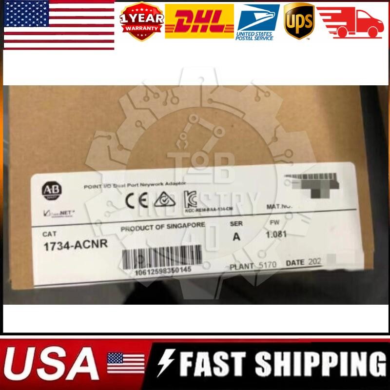 AB 1734-ACNR New Sealed Point I/O ControlNet Network Adapter US Free Tax