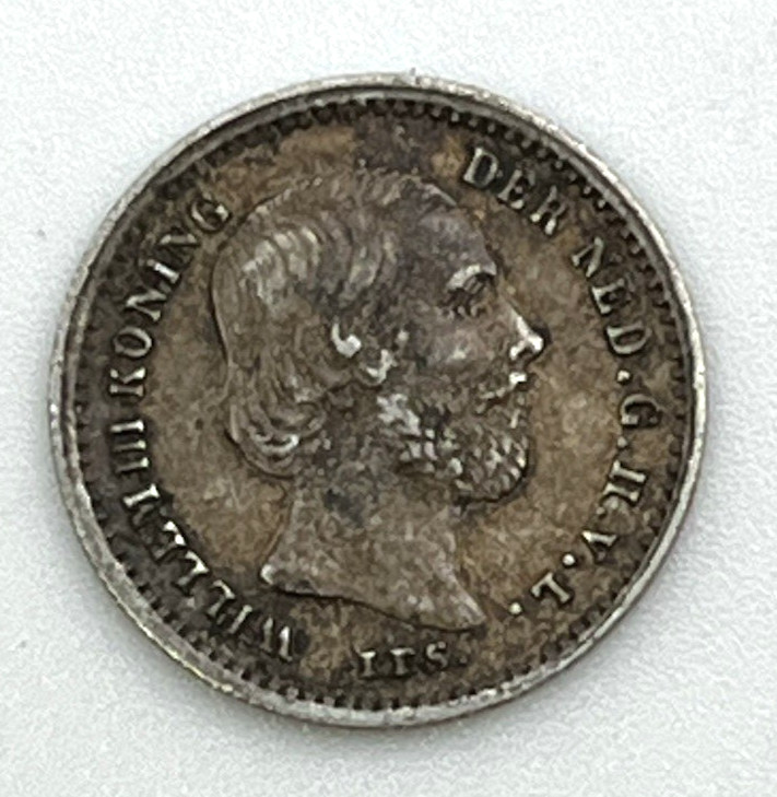 Netherlands silver .640 coin 5 Cents 1862 Willem III HIGHER GRADE William x.0141