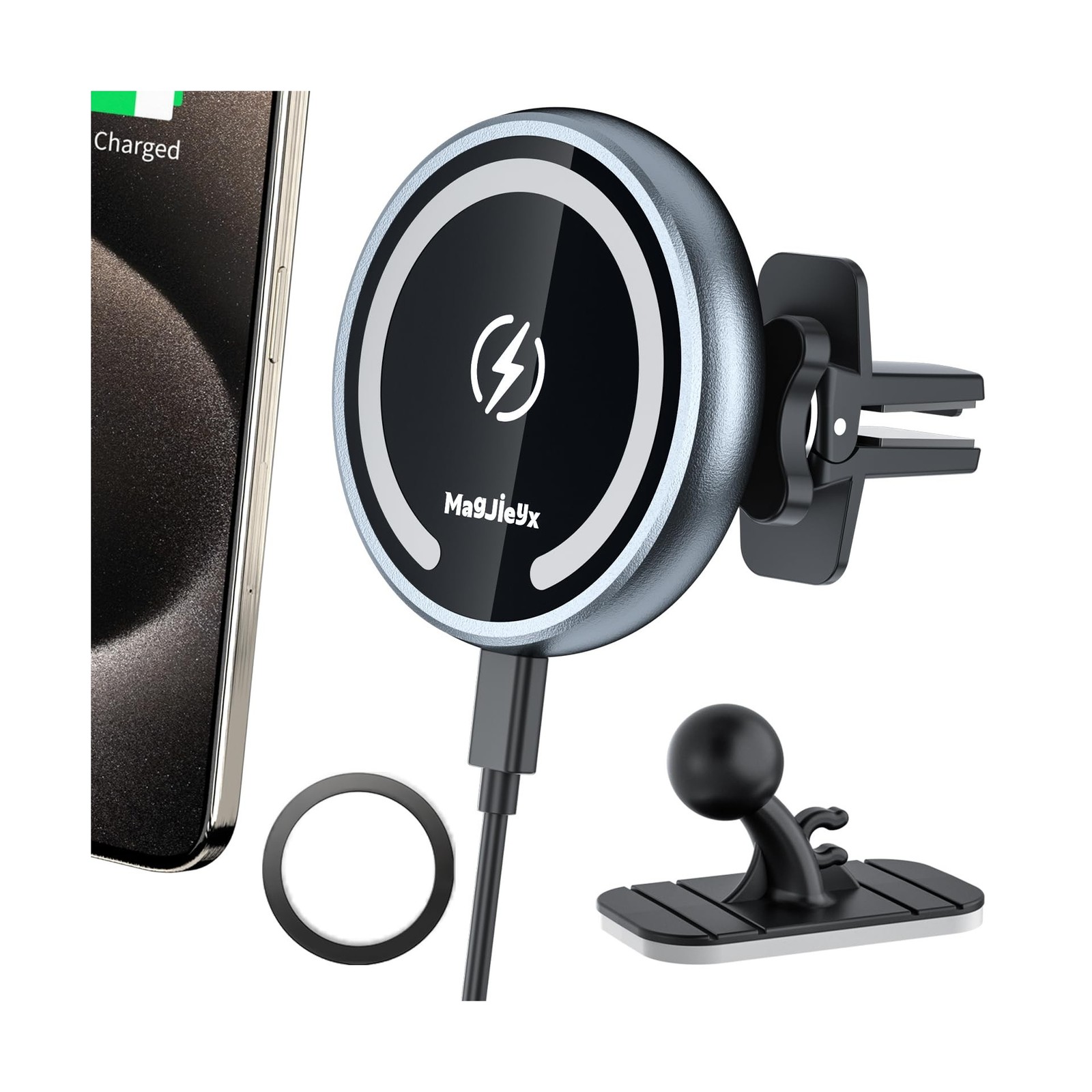 for Magsafe Car Mount Wireless Charger Magnetic Fast Charging C... FAST USA SHIP