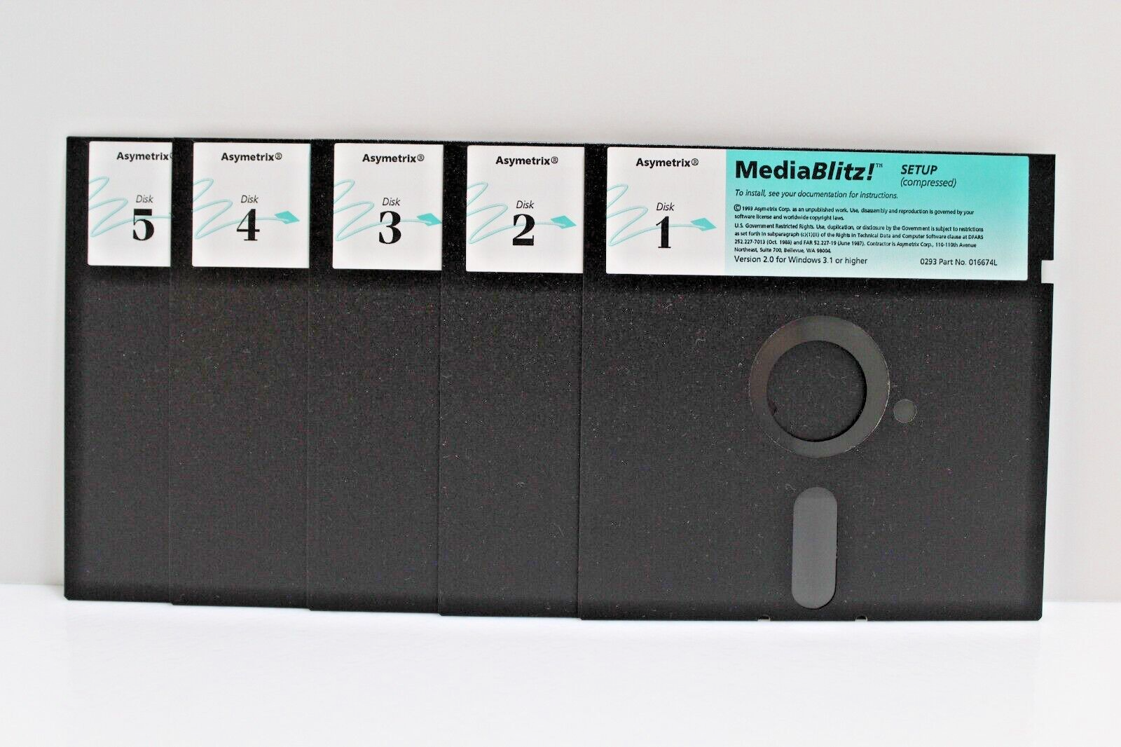Media Blitz! - 5 1/4 Floppy Disks; Asymetrix, 1993
