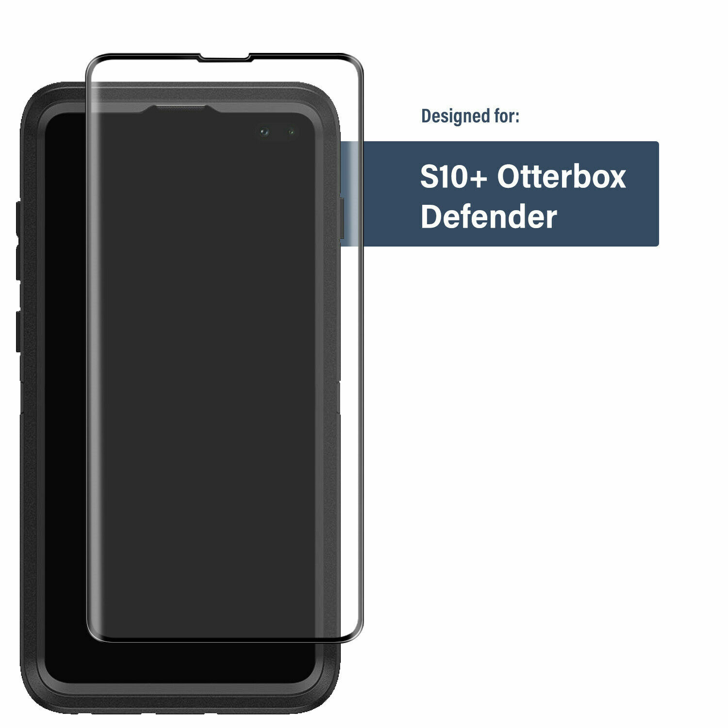 For Samsung Galaxy S10 Plus Otterbox Defender Tempered Glass Screen Protector