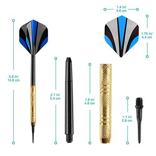 12Pc Darts Plastic Tip 14G Plastic Tipped Dart with 36 Extra 2BA Replacement Tip
