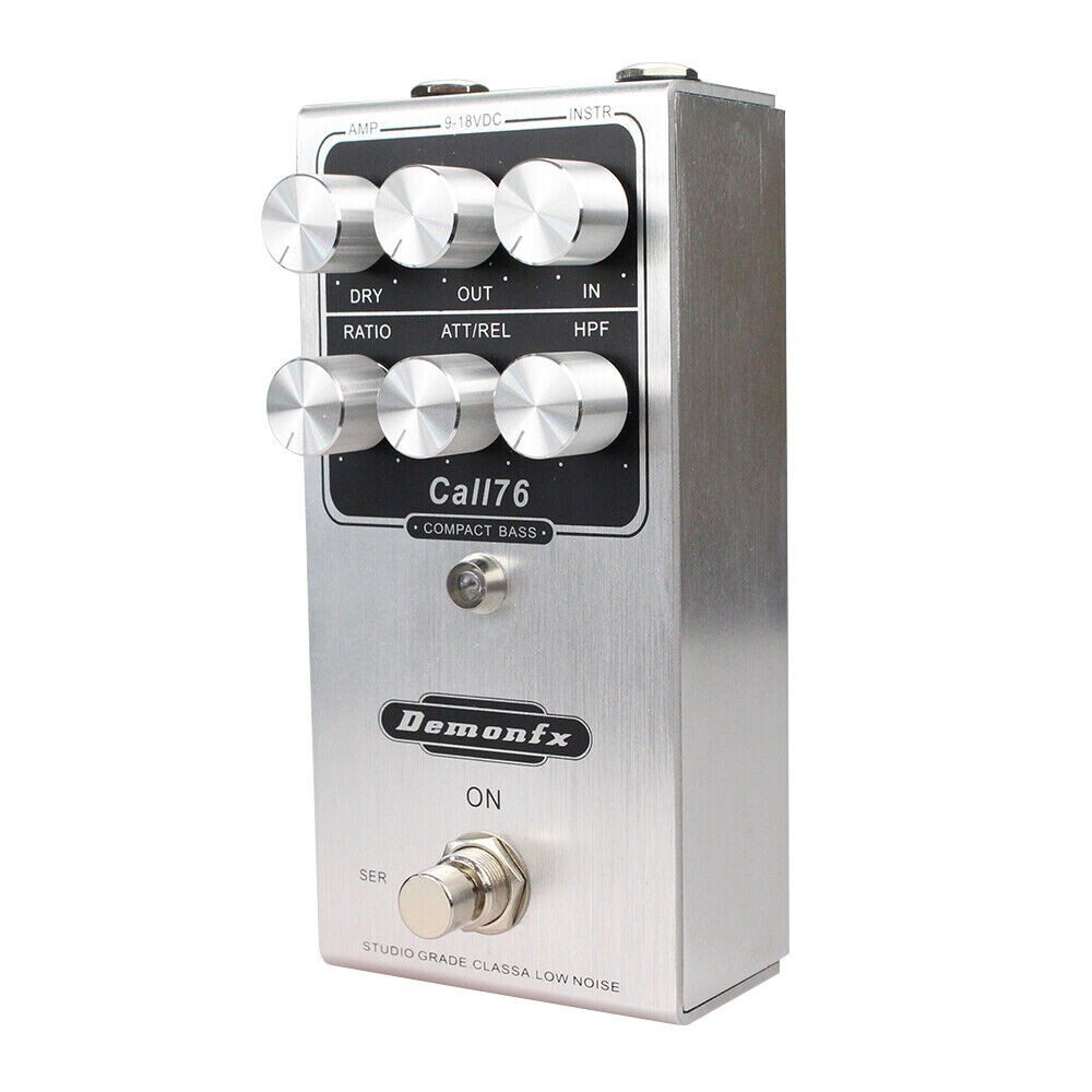 Demonfx CALL76 Compact Bass Guitar Compressor Effect Pedal .ca