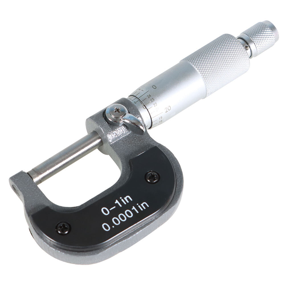 0-1" Precision Outside Micrometer 0.0001" Carbide Tipped, Standard