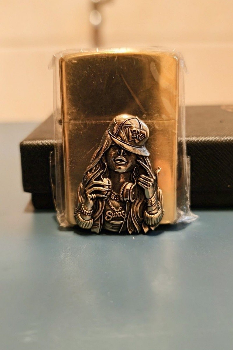 Premium Brass Lighter Patch Emblem DIY Decoration Accessory No Lighter