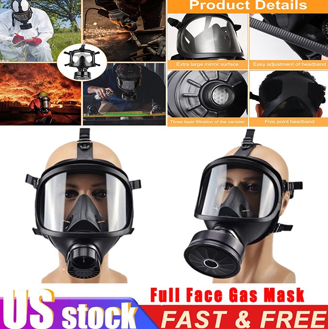 Army US Mask Full Face Protection Respirator Safety Filter Chemical Gas Face