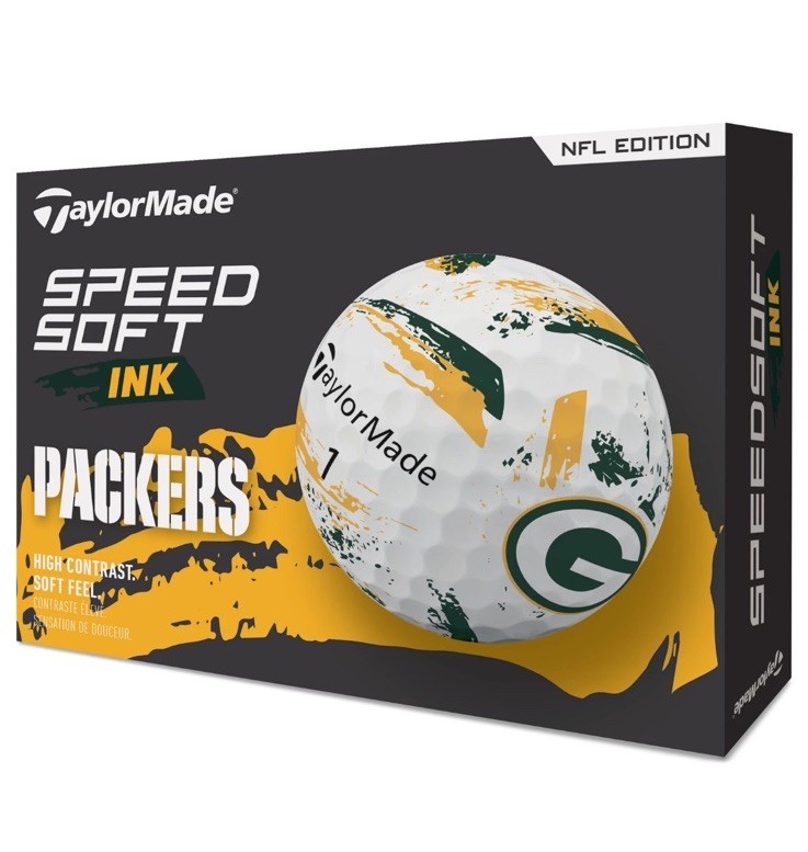 Taylormade Speed Soft Ink Golf Balls- Green Bay Packers Dzn.