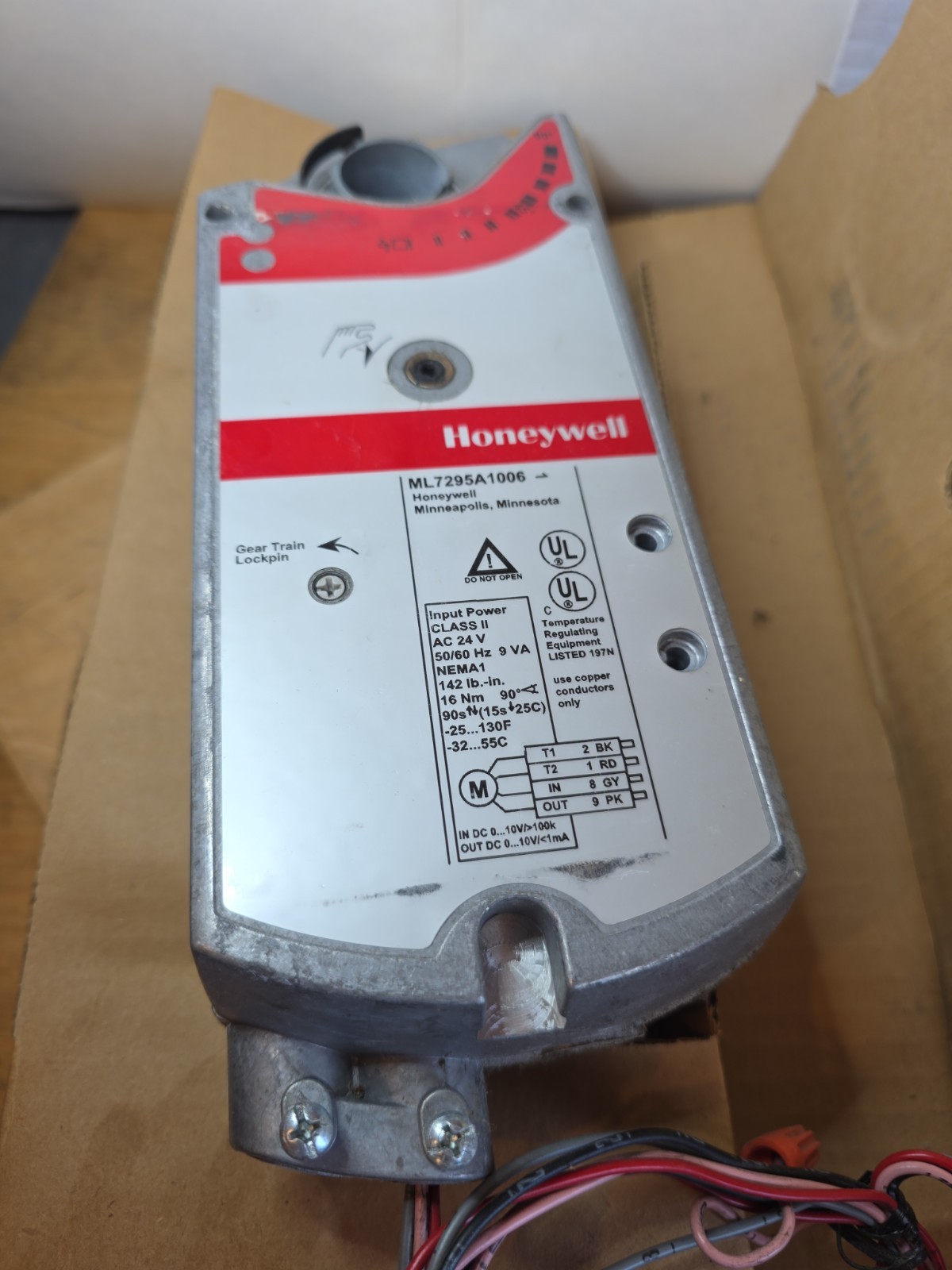 Honeywell ML7295A1006 HVAC Actuator