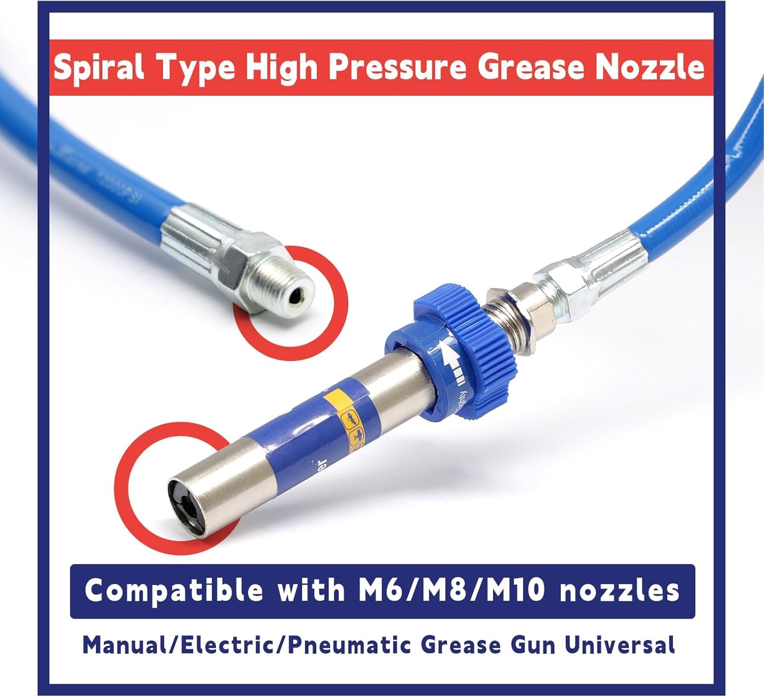 High Pressure Grease Coupler, Heavy-Duty Gun Coupler Fittings...
