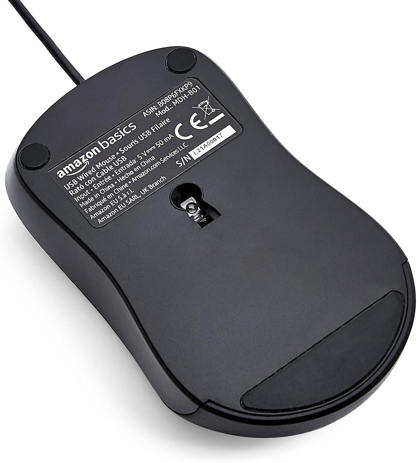 3-Button USB Wired Mouse - Standard, Black