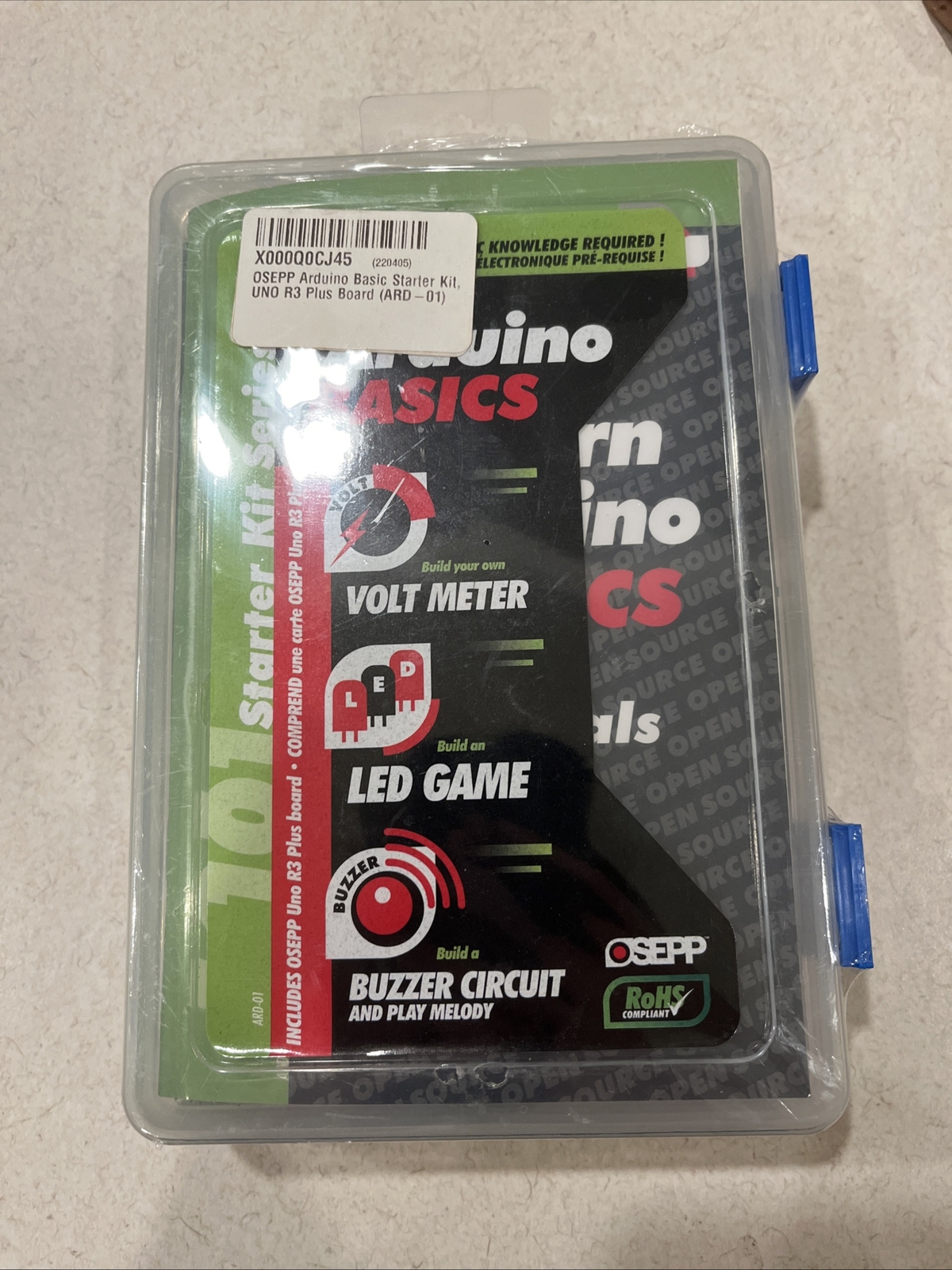 Osepp Arduino Basic 101 Starter Kit UNO R3 plus board (Brand New)  Works Perfect