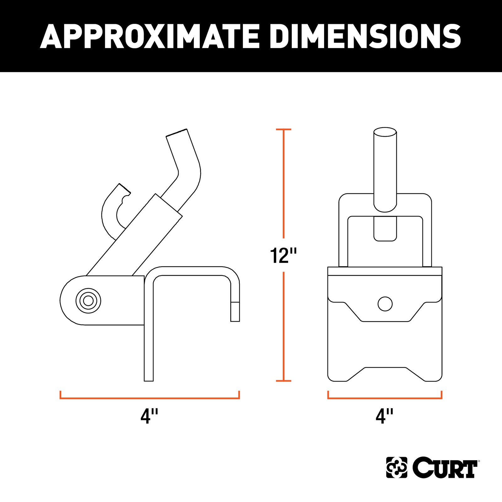 Curt 17008 Weight Distribution Hitch Hook-Up Bracket
