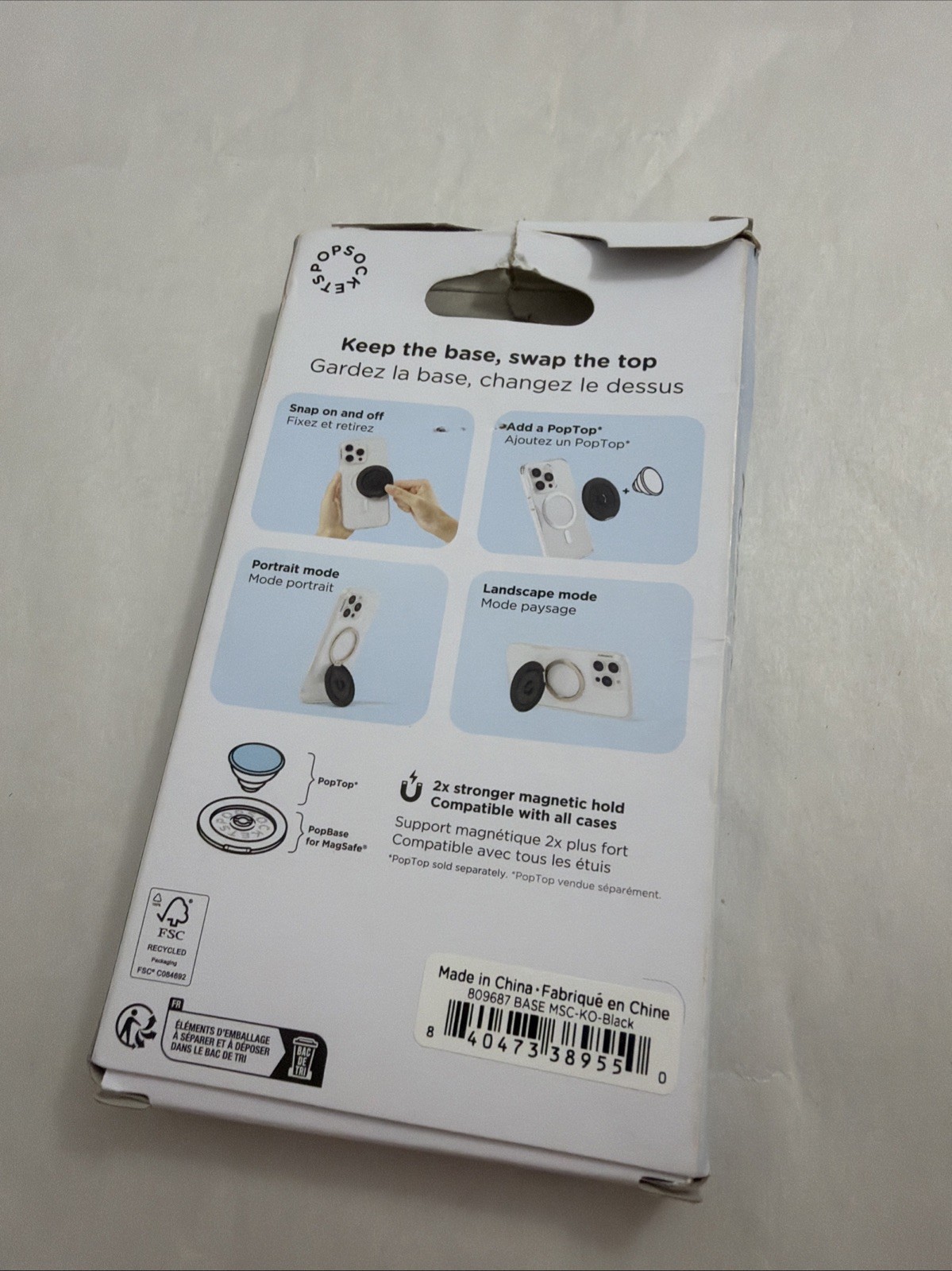 PopSockets MagSafe Kick-Out PopBase Base For Any Poptop Black PREOWNED!
