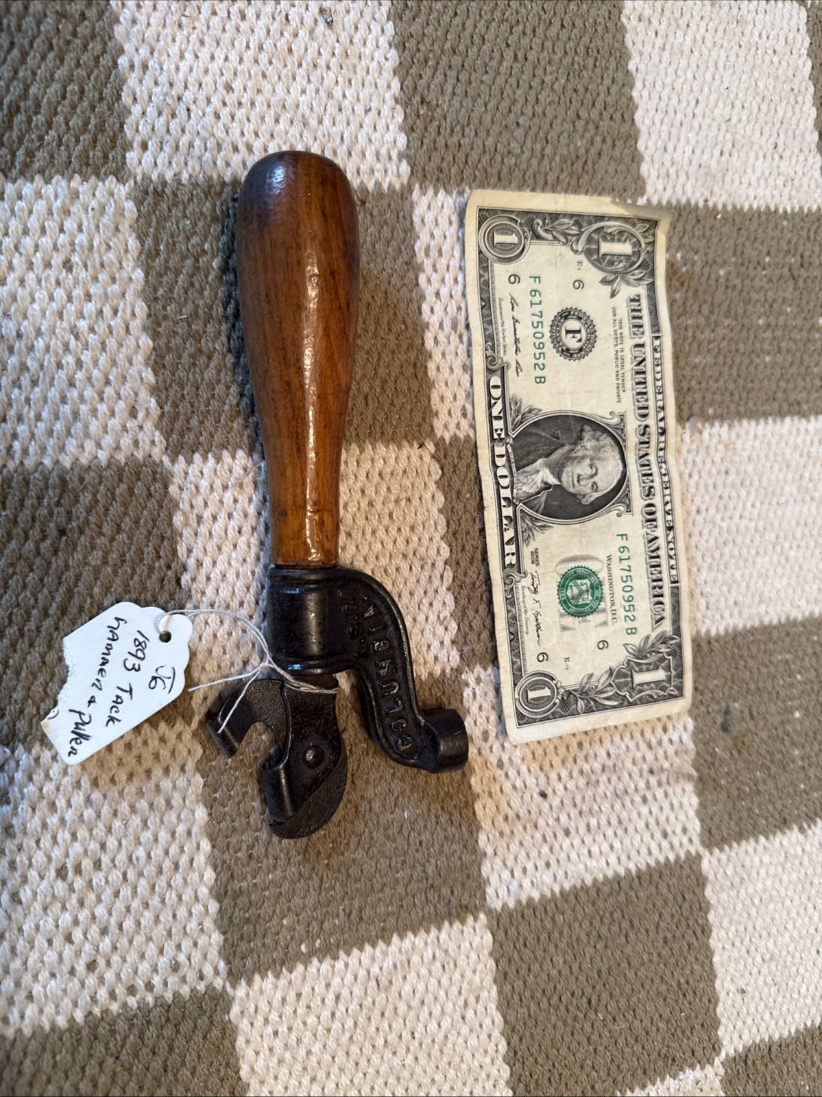 Rare  Columbia  Co. Tack Hammer & Puller  Pat. July 25 1893