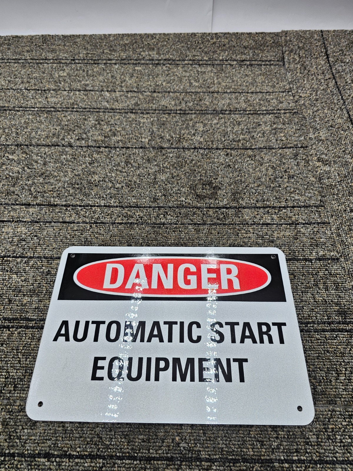 (QTY 2) Danger, Automatic Start Equipment Sign 10" W x 7" H, Rectangle,