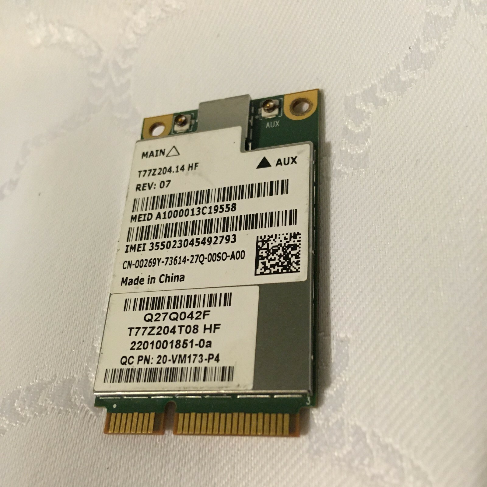 Novatel Wireless Expedite      FCC IC: 3229B-396   ID:PRNVWE396-D