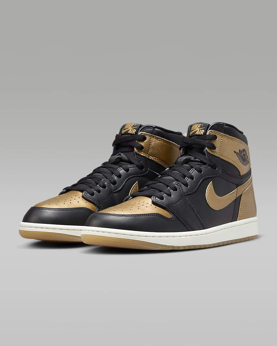 Nike Air Jordan 1 Retro High OG "Black and Gold" DZ5485-071 Men's New [US 7-14]