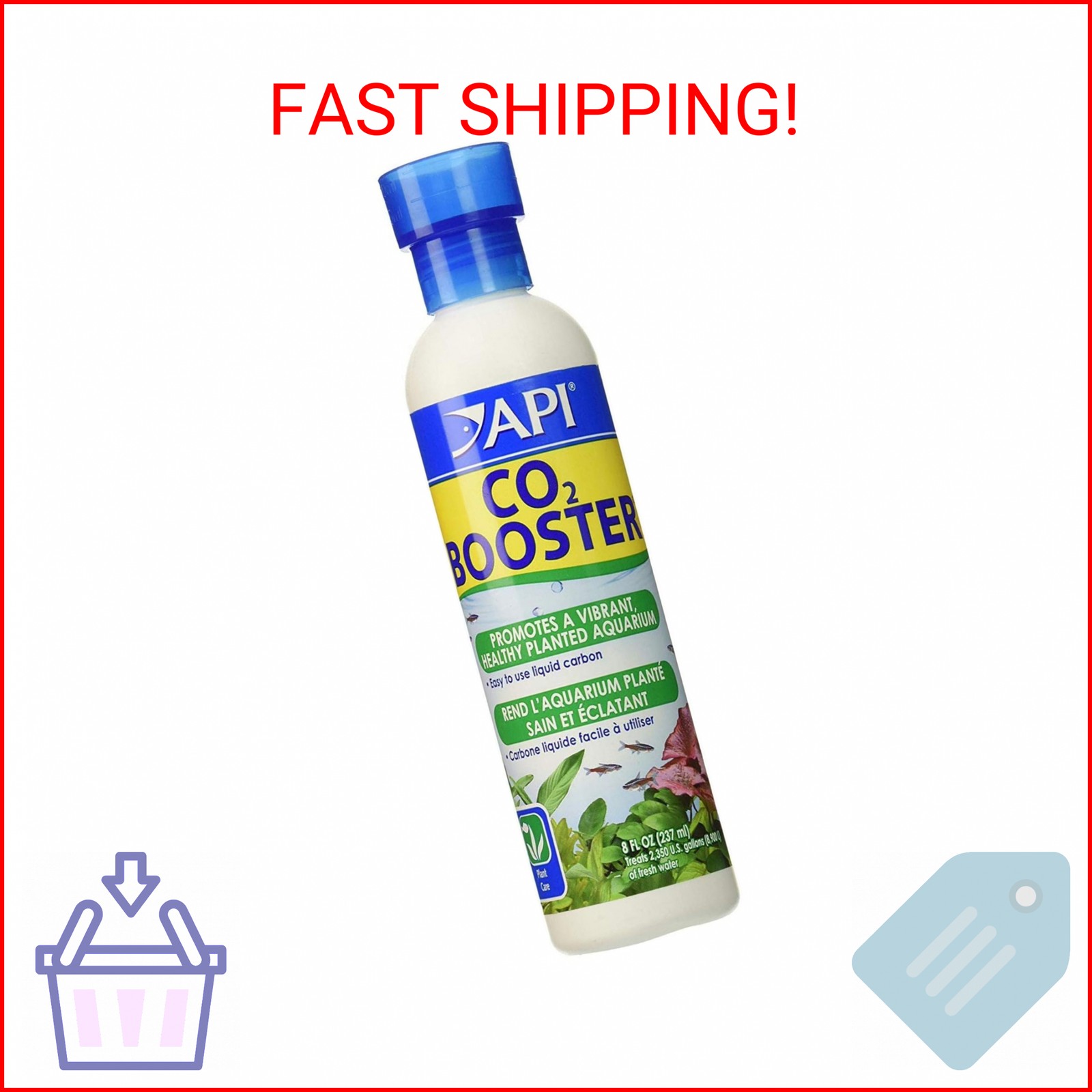 API Co2 Booster Freshwater Aquarium Plant Treatment 8 Fl oz Bottle