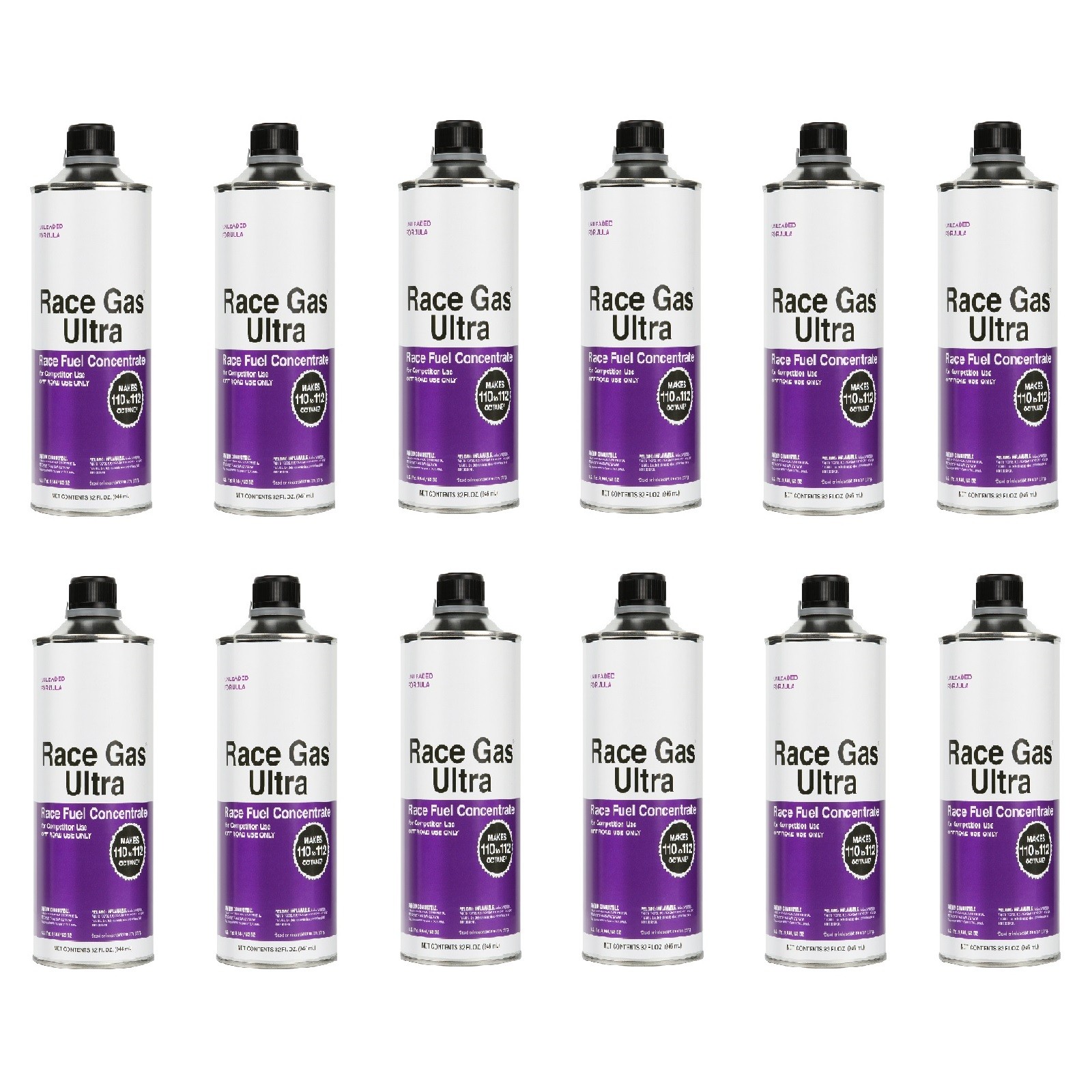 Race Gas 200032 32 oz. Cans of Offroad Ultra Race Concentrate, Set of 12