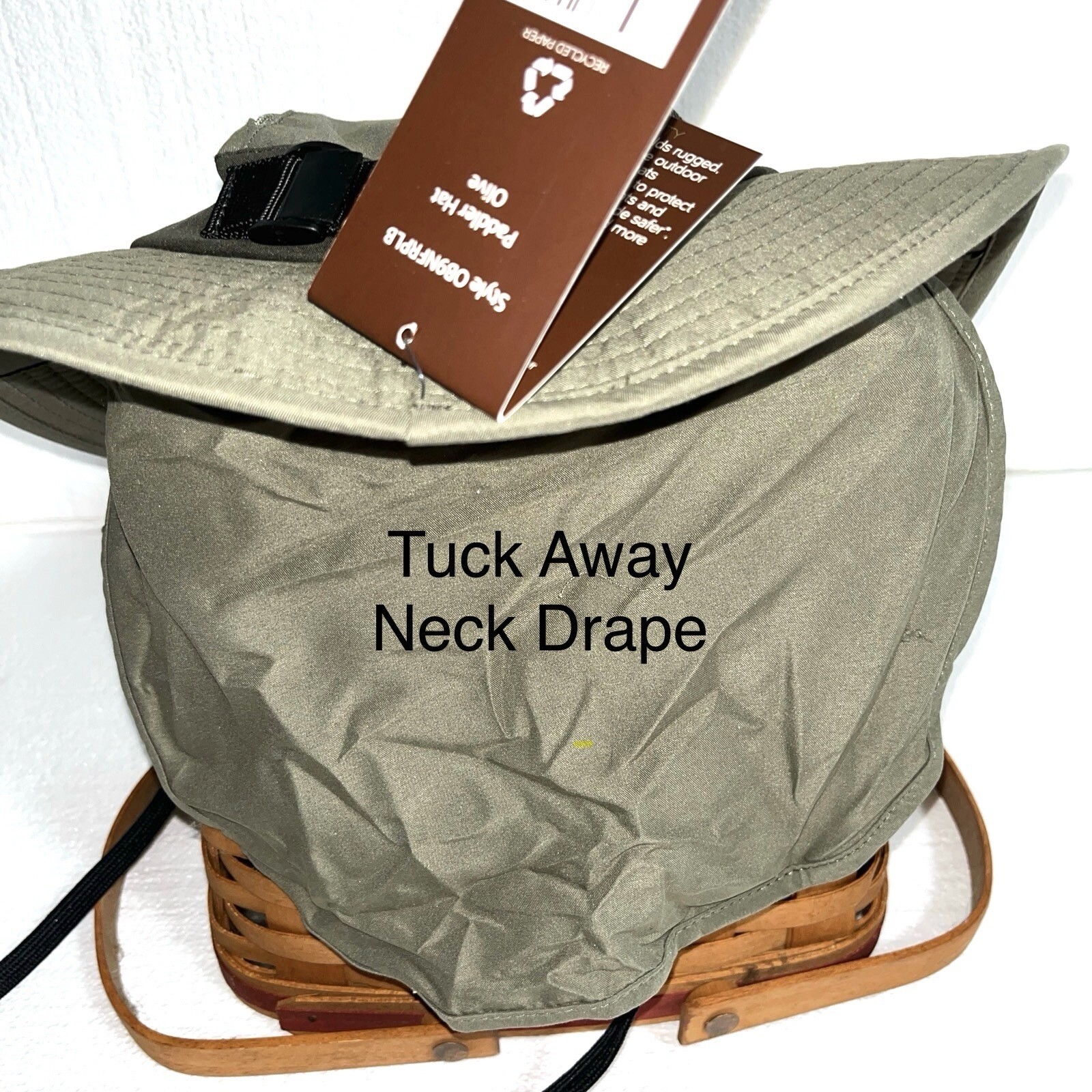 FA OSFM Free Authority Paddler HAT Floppy Olive Green Neck Flap