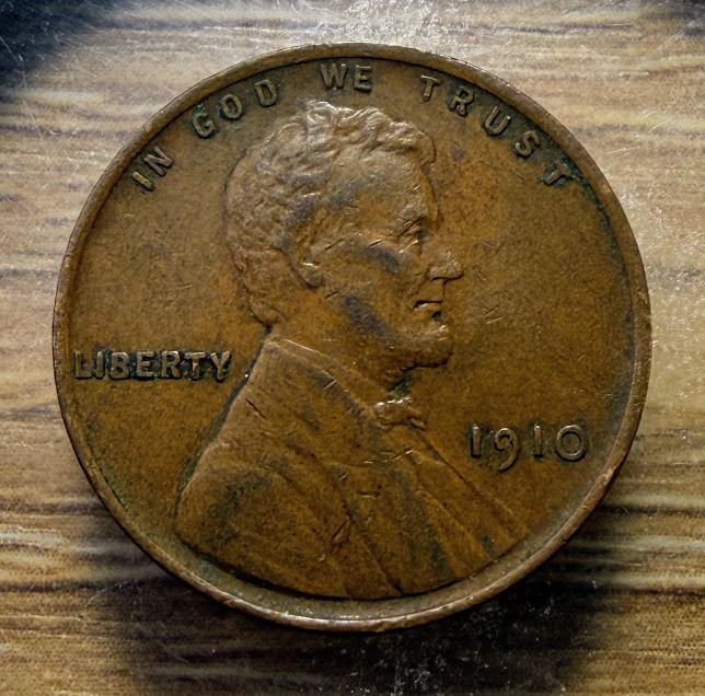 1910-P Lincoln Wheat Cent - Actual Coin Shown - Free Shipping & Tracking INV#25