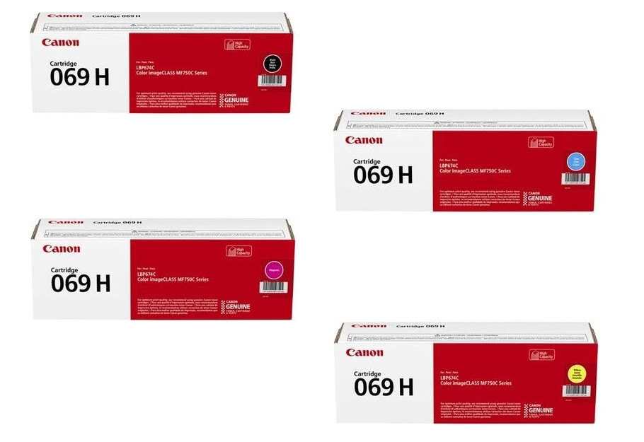 Canon 069H Toner Set (Black, Cyan, Magenta, Yellow) – High Yield