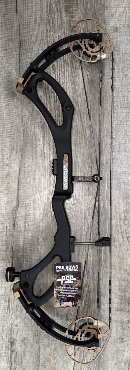 PSE Sicario FDS Right Hand 70LB Black Bronze Custom Shop Carbon Bow New