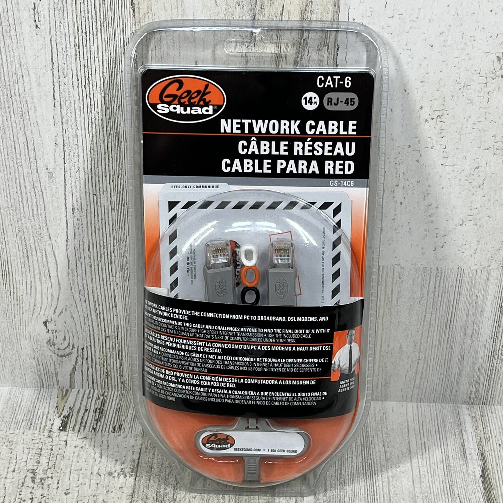 Geek Squad 14 Foot CAT-6 RJ-45 Network Cable GS-14C6 - New / Sealed