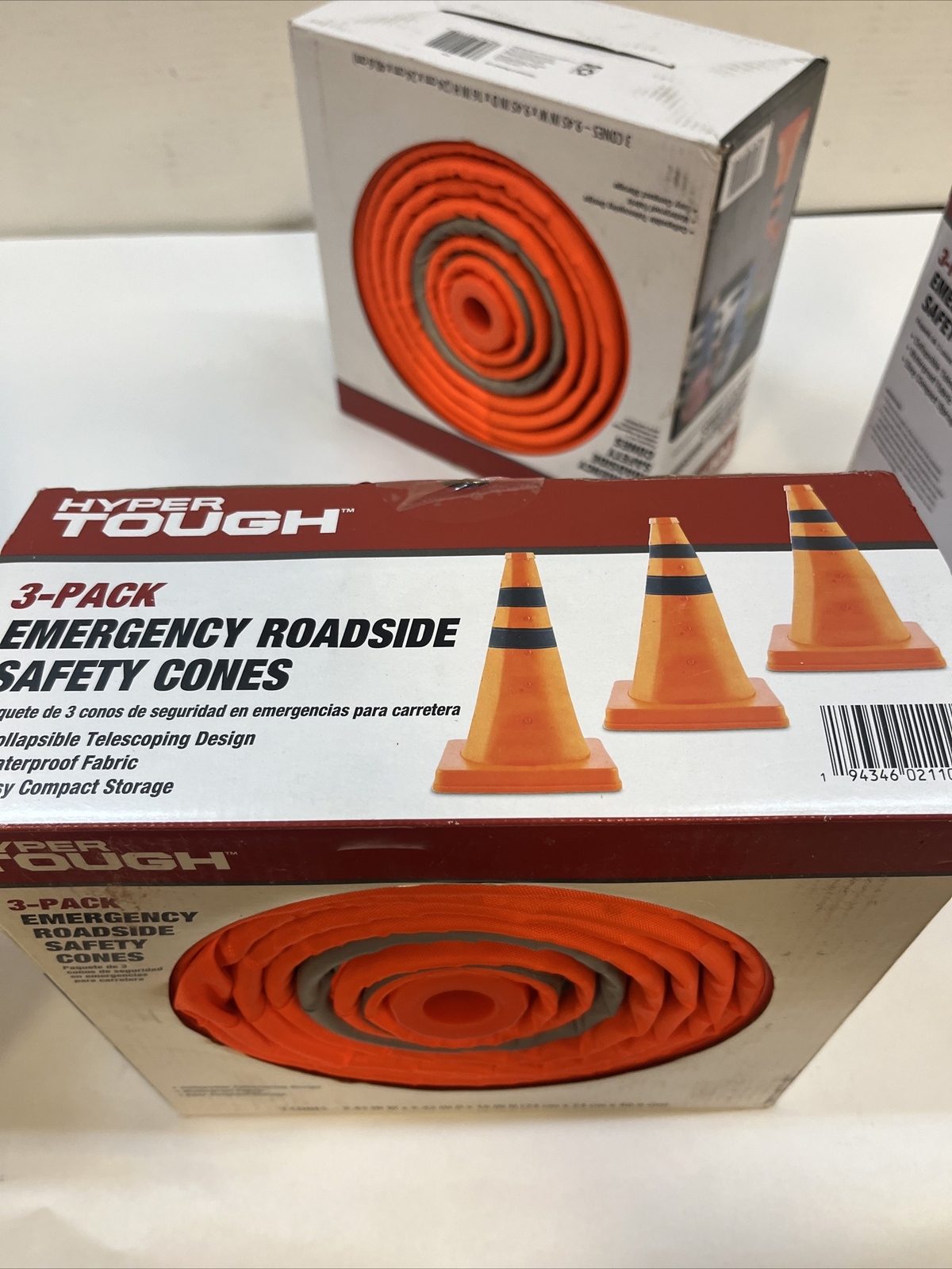 Collapsible Reflective Emergency Safety Cone, Traffic Cone, 3 Pack,