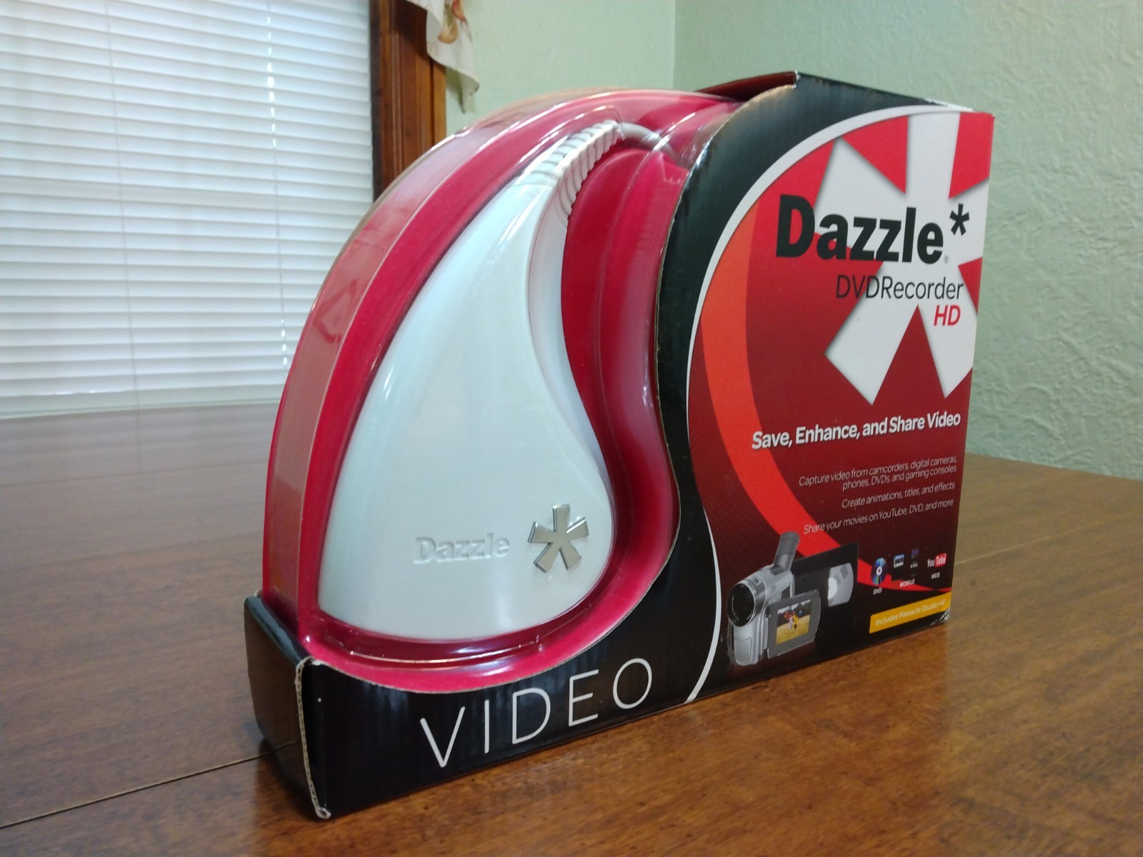 Dazzle DVD Recorder HD Video Capture Device + Pinnacle Video Editing Software