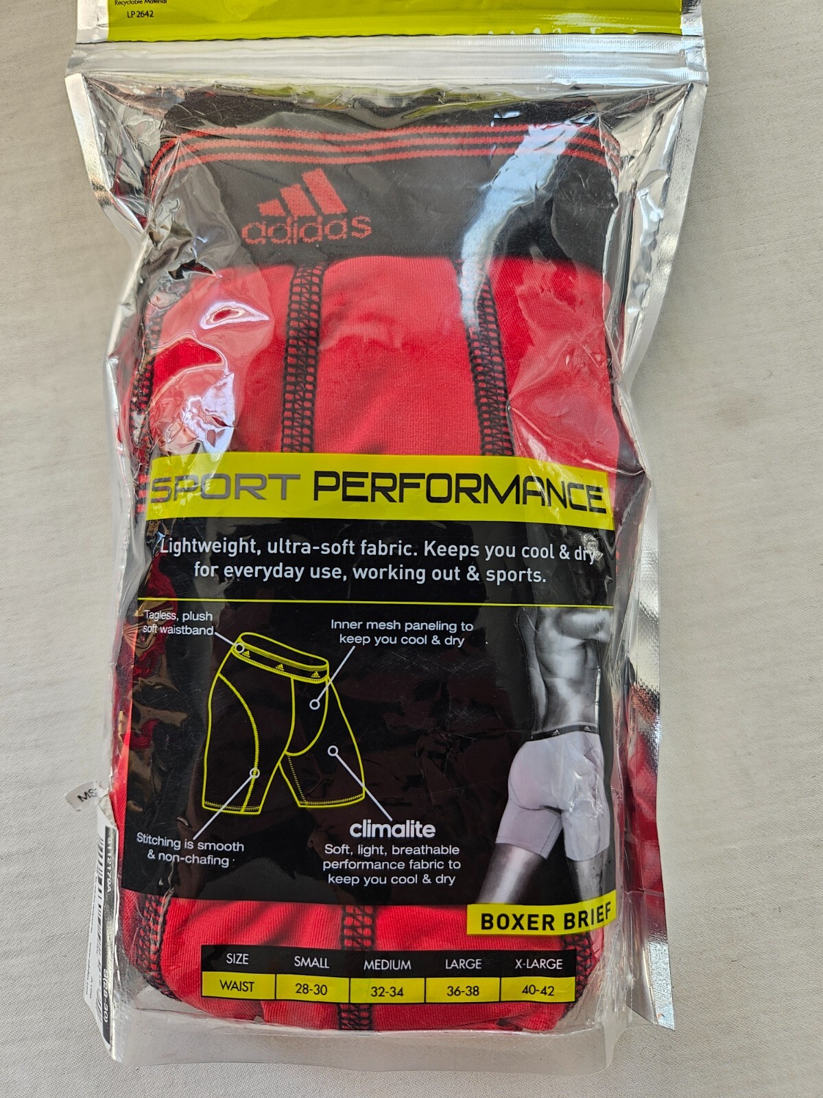 Adidas Men's Boxer Briefs 2 Pack S M L XL Black Blue Red Gym Performance Clima