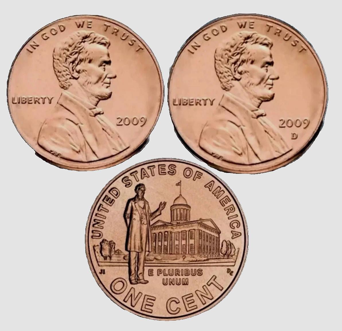 2009 P&D Lincoln Cent Professional Life (2) Coin Set BRILLIANT UNC