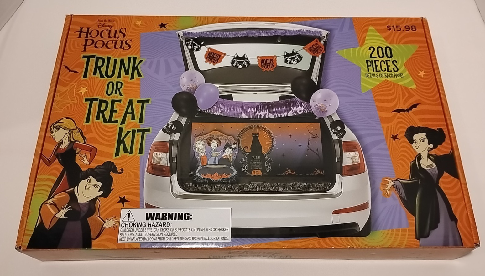 Disney Hocus Pocus Halloween Trunk Or Treat Decor Kit 200 Pieces New in Box