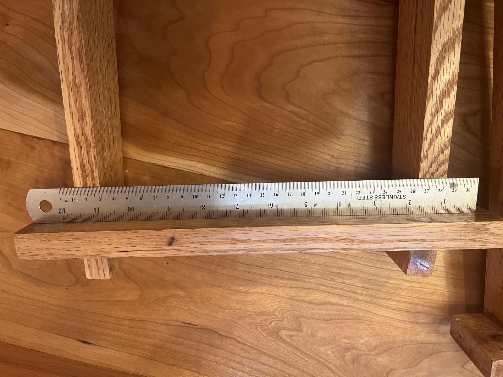 low profile tilted speaker stand wood pair finished rustic oak