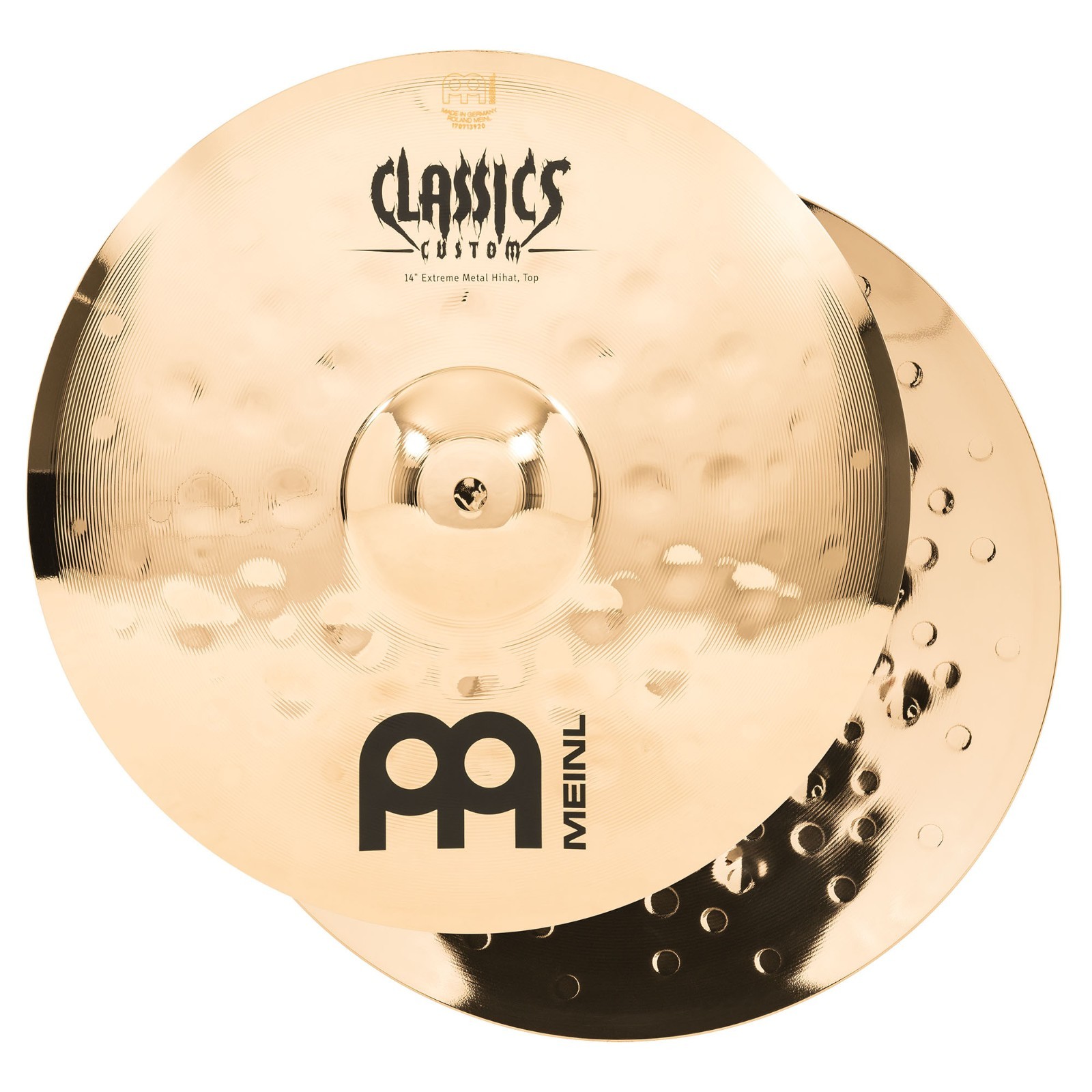 Meinl Classics Custom Extreme Metal 14" HI Hat Cymbals/New-Warranty/# CC14EMH-B