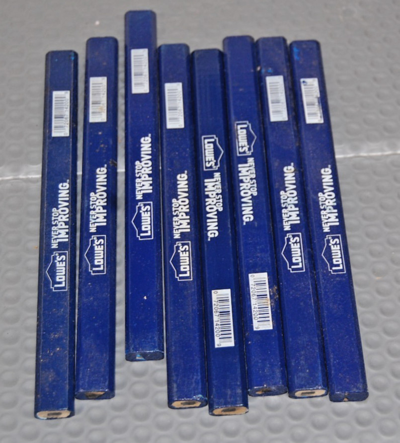 B7    8-Pk LOWE's Carpenter Pencils for Construction Woodworking Flat pencil