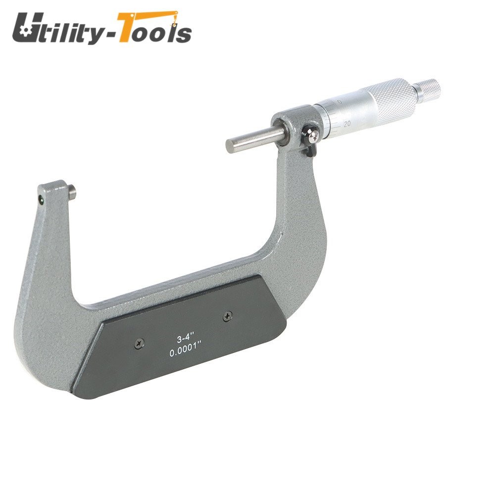3-4" Precision Outside Micrometer .0001" Resolution Carbide Tipped,Standard 1pcs