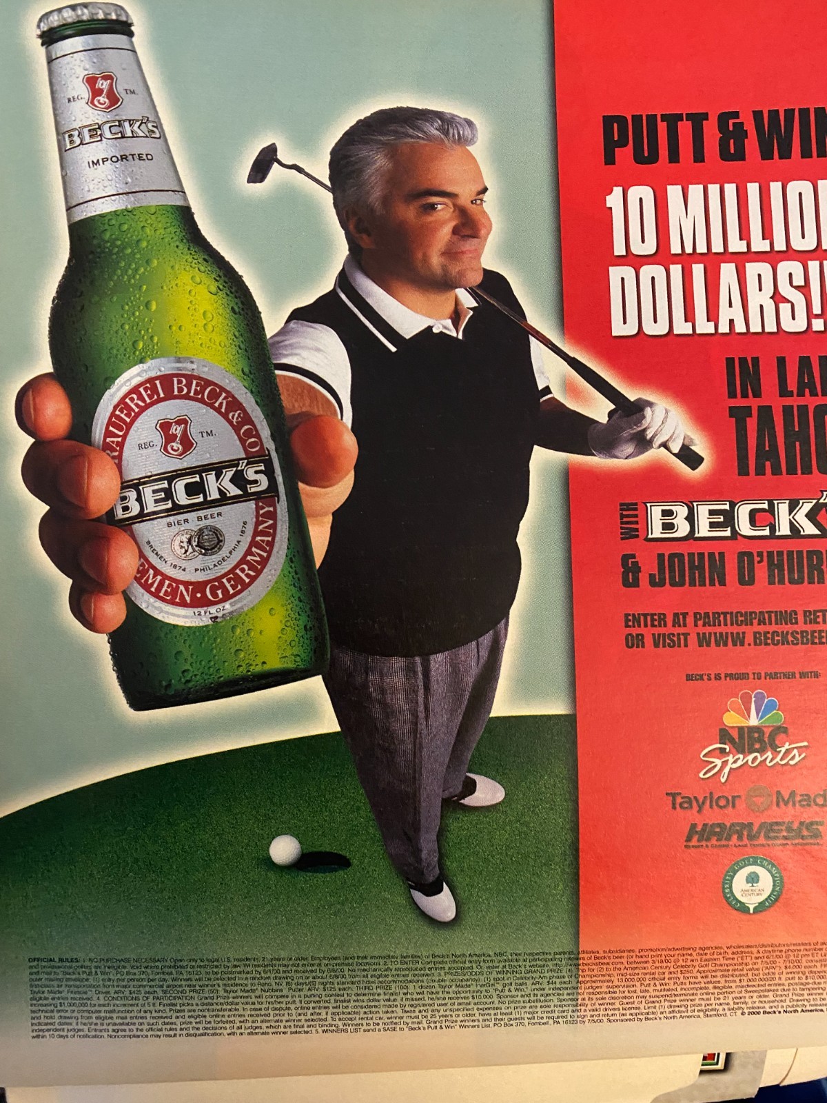 Beck's Beer, Full Page Vintage Large Format Ad