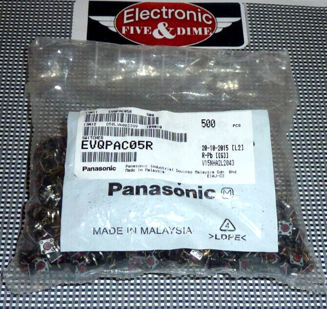EVQ-PAC05R Panasonic SWITCH TACTILE SPST-NO 0.02A 15V   1 LOT   500PCS