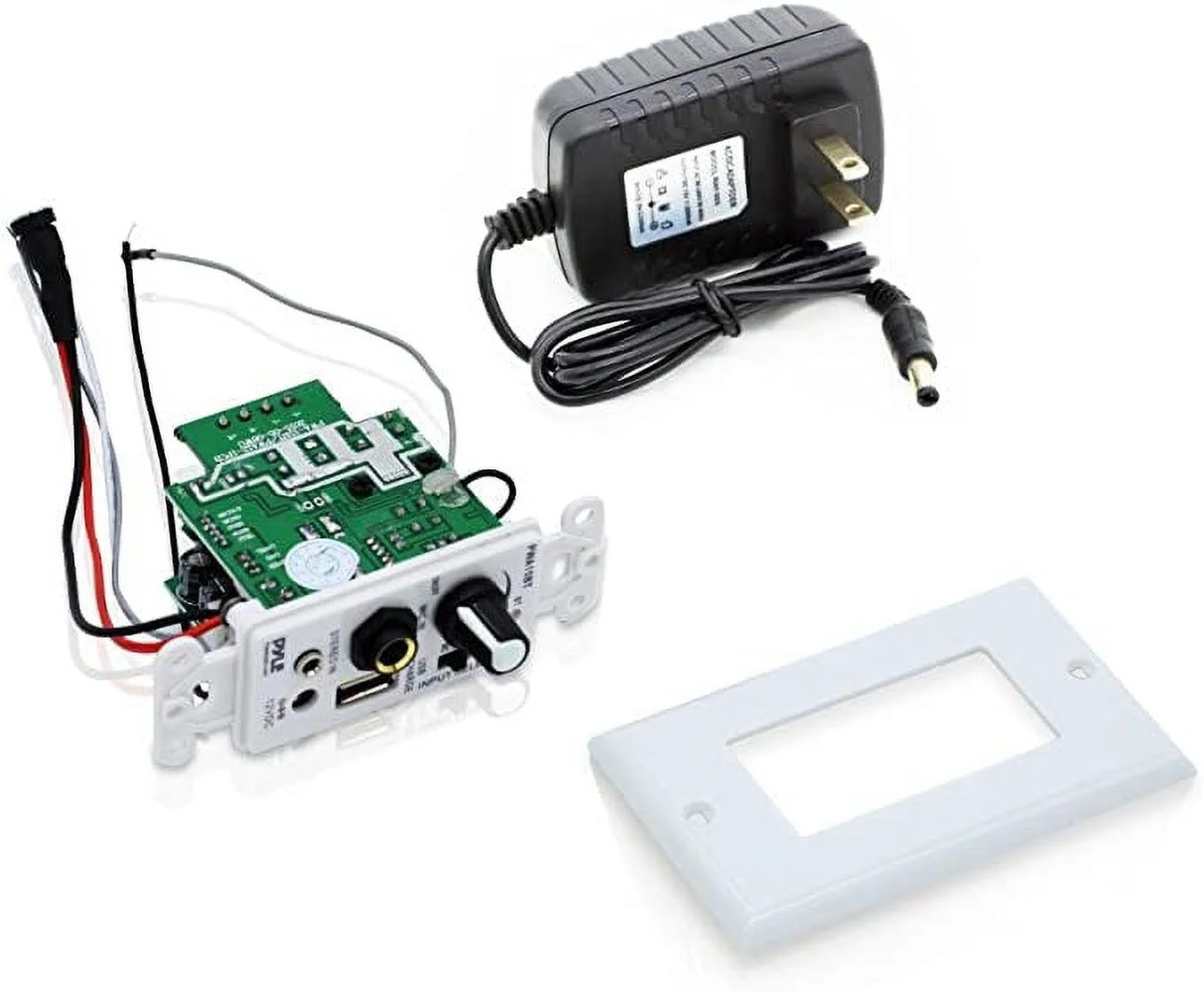 Pyle Wireless Wall Mount 100W In-Wall Audio Receiver, White​